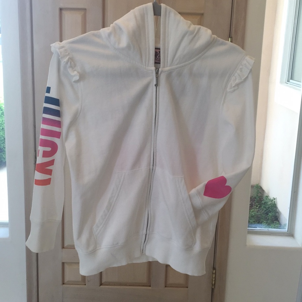 Juicy Couture White Hooded Sweatshirt
